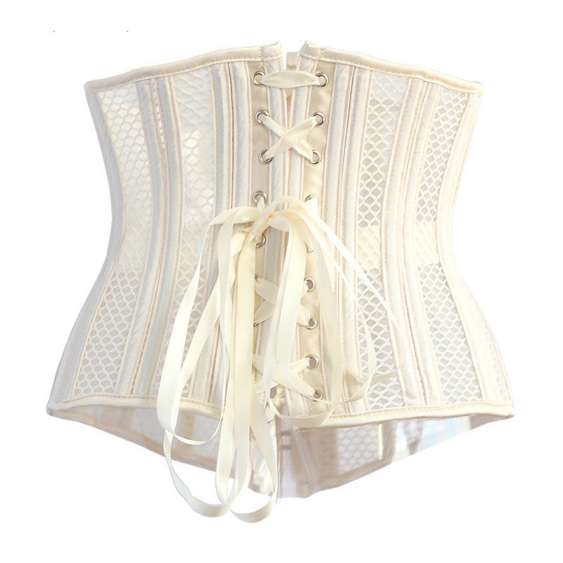 Lace Mesh Corset Steel Boned