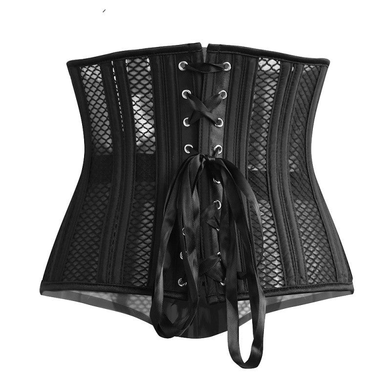 Lace Mesh Corset Steel Boned