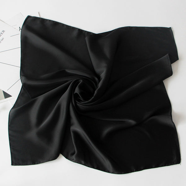 Solid Silk Neck Scarf