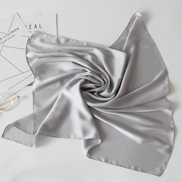 Solid Silk Neck Scarf