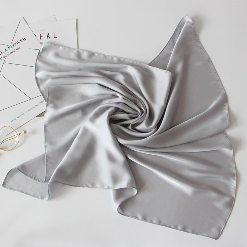 Solid Silk Neck Scarf