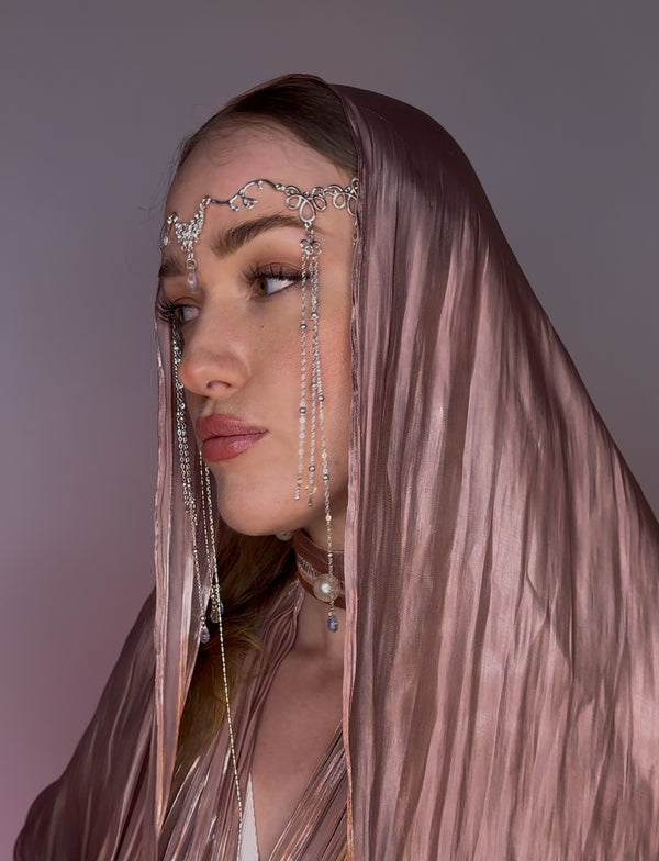 Headpiece. Crystal Chain Tiara Hair Jewelry