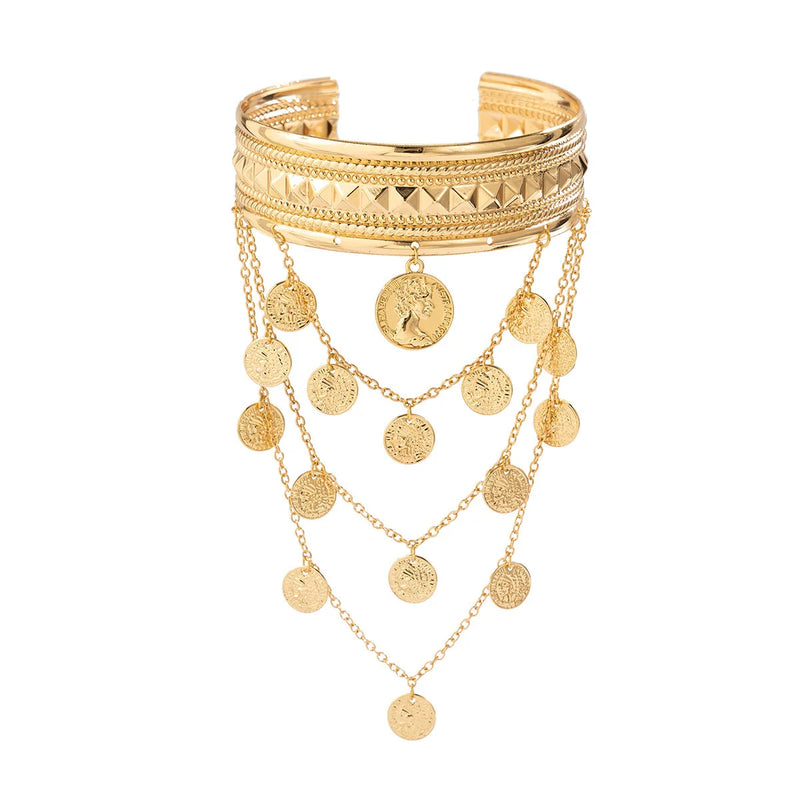 Cuff Bracelet - Arm Bangles Coins