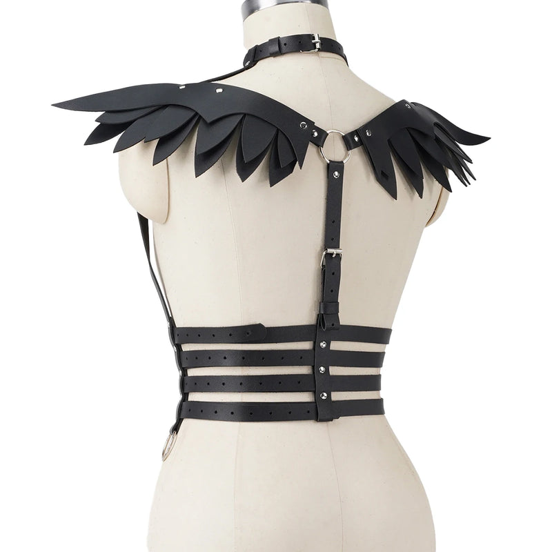 Fashion Belt Female Street Style Angel Wings Shape Suspenders for Women Casual Wild Decoration WaistBond Goth Clothing Accessoly