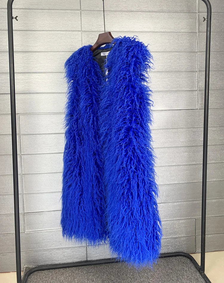 Long Faux Fur Vest