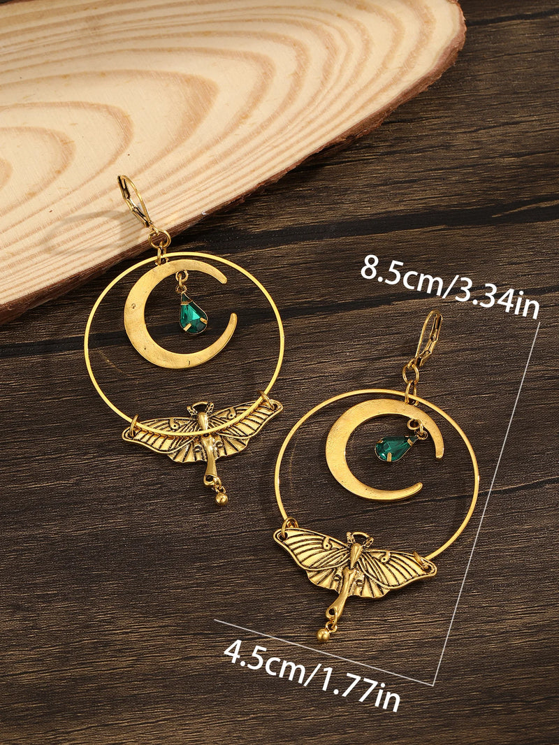 Luna Moth Fluttering Earrings