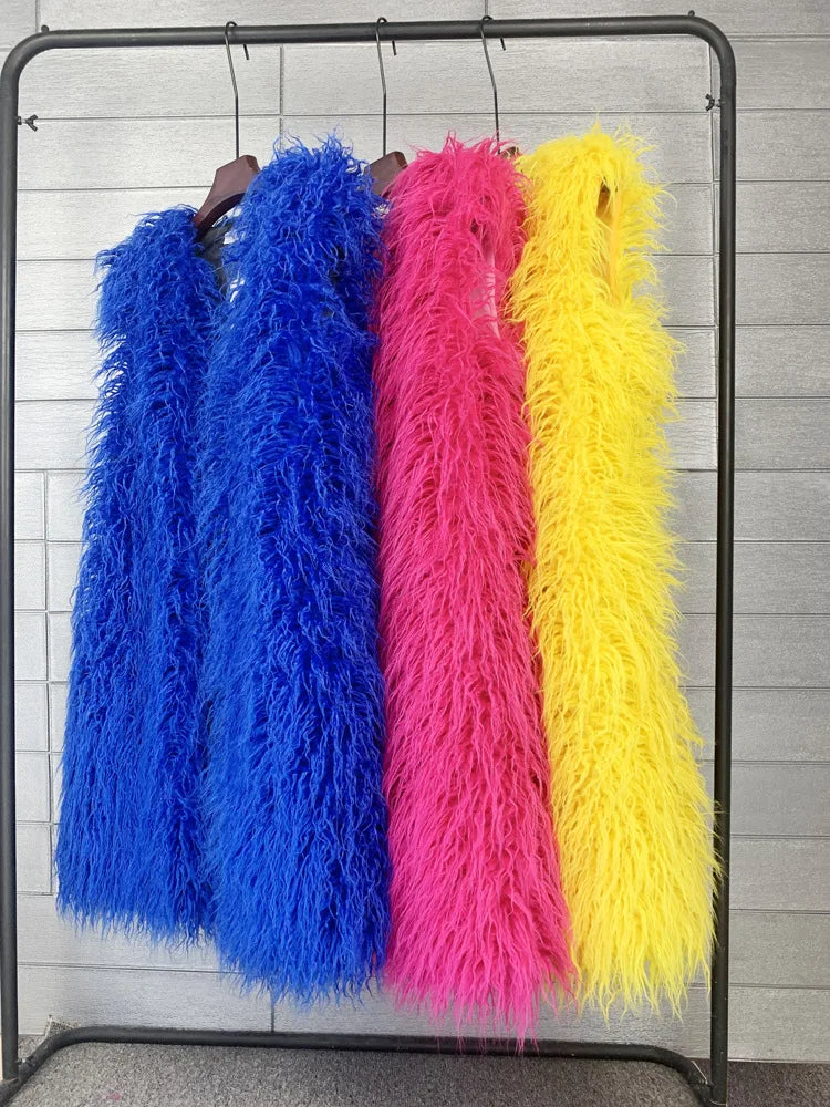 Long Faux Fur Vest