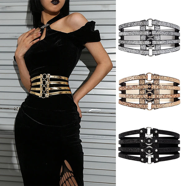 Wide Belt - Silver, Gold