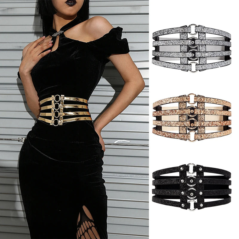 Wide Belt - Silver, Gold