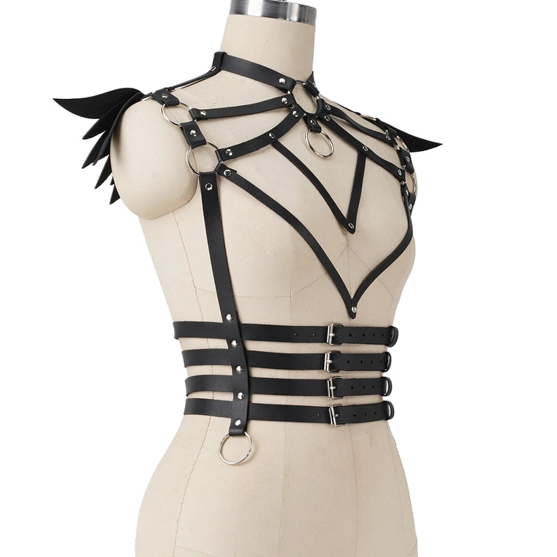 Fashion Belt Female Street Style Angel Wings Shape Suspenders for Women Casual Wild Decoration WaistBond Goth Clothing Accessoly