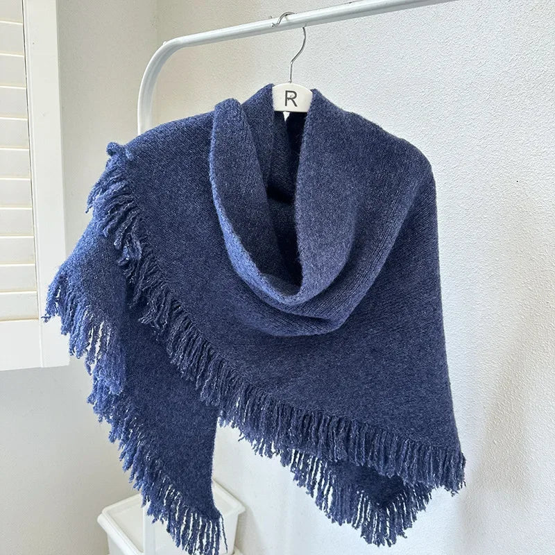 Knitted Scarf - Triangle Shawl
