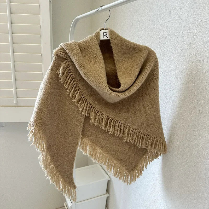 Knitted Scarf - Triangle Shawl