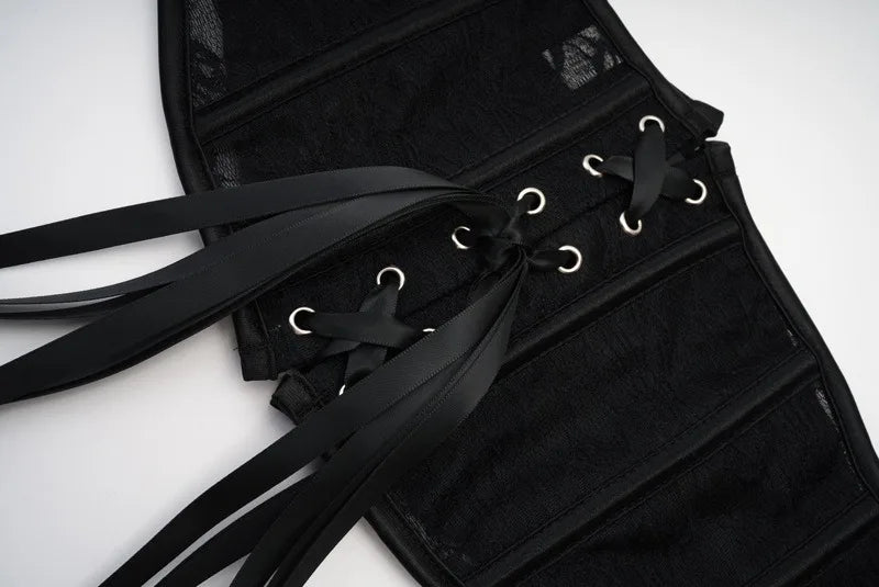 Waist Clip Slimming Belt Women 14 Spiral Steel Boned Shaping Girdle Corset Short Sexy Lace Adjustable Buckle Lace Up Shapewear