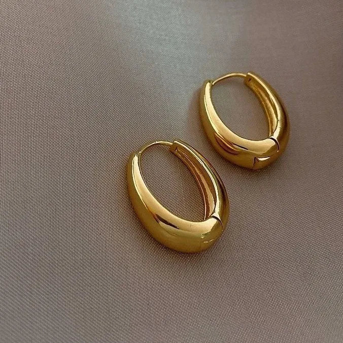 New Fashion Classics Simple Big Round Hoop Earrings for Women Circle Girls Shiny Delicate Party Womens Jewelry New Arrival 2025
