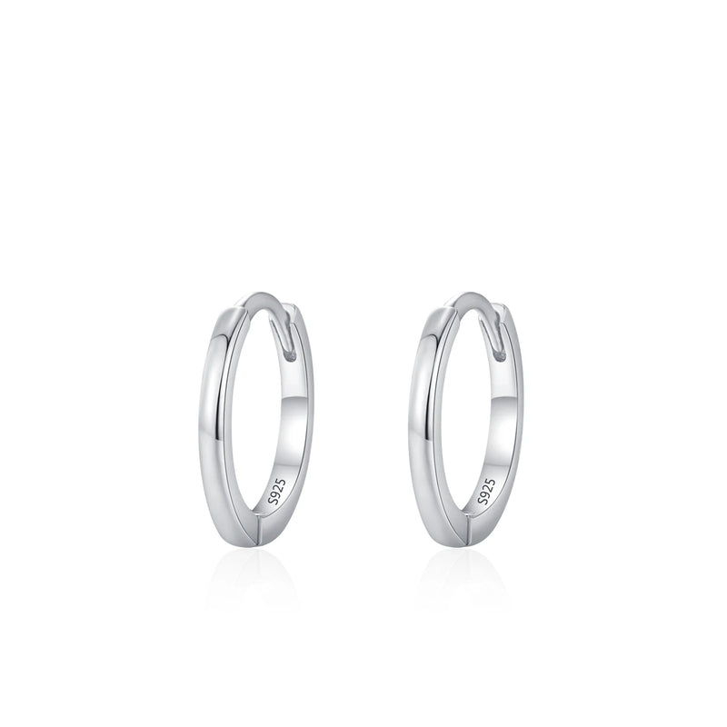 Ailmay 925 Sterling Silver Minimalist Classic Hoop Earrings, Cartilage Piercing Earrings For Women Everyday Wear And As Gifts