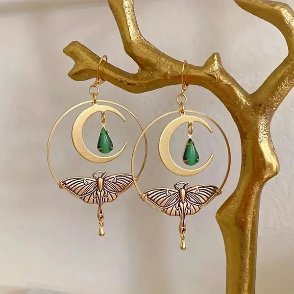 Luna Moth Fluttering Earrings