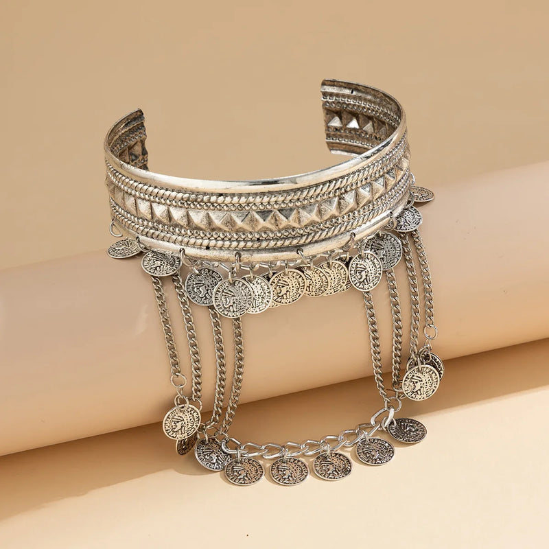 Cuff Bracelet - Arm Bangles Coins