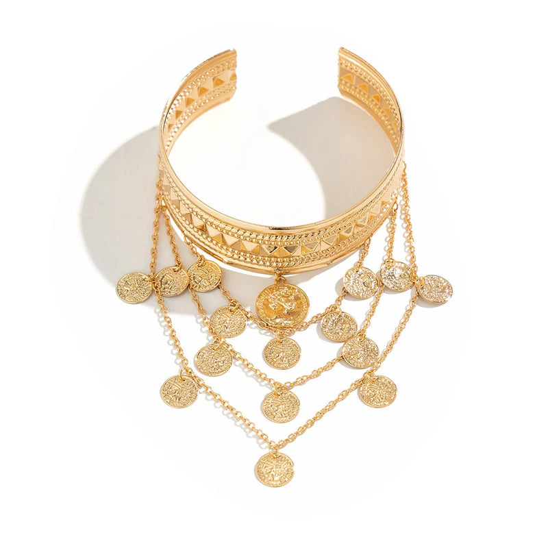 Cuff Bracelet - Arm Bangles Coins