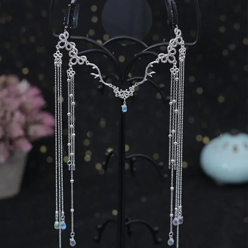 Headpiece. Crystal Chain Tiara Hair Jewelry