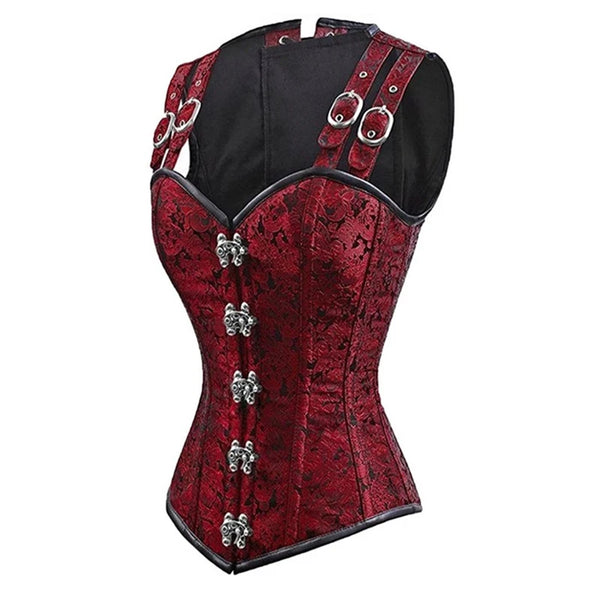 STEAMPUNK Steel Boned Corset Adjustable Straps