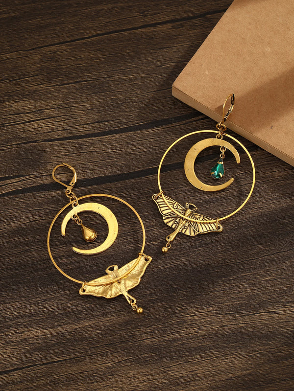 Luna Moth Fluttering Earrings