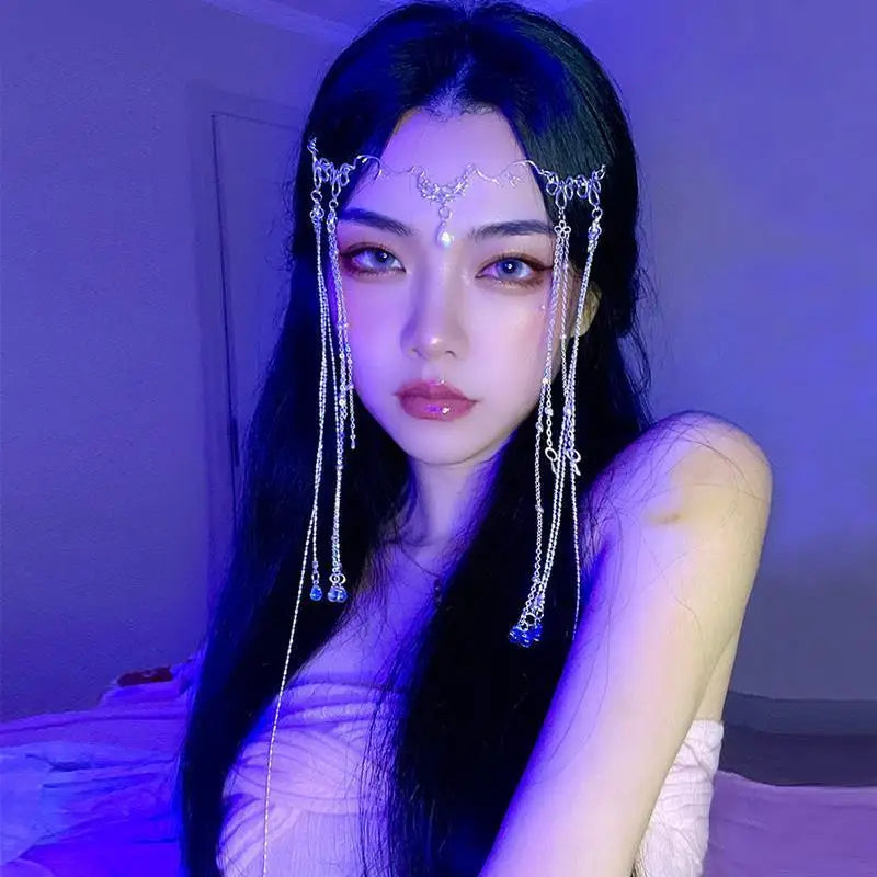 Headpiece. Crystal Chain Tiara Hair Jewelry