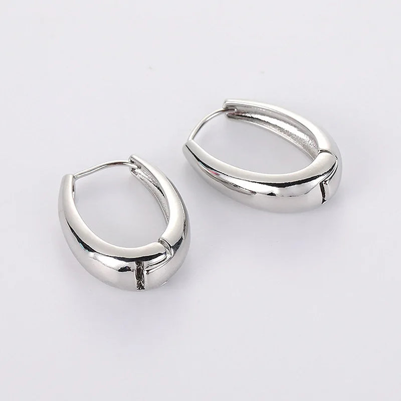 New Fashion Classics Simple Big Round Hoop Earrings for Women Circle Girls Shiny Delicate Party Womens Jewelry New Arrival 2025