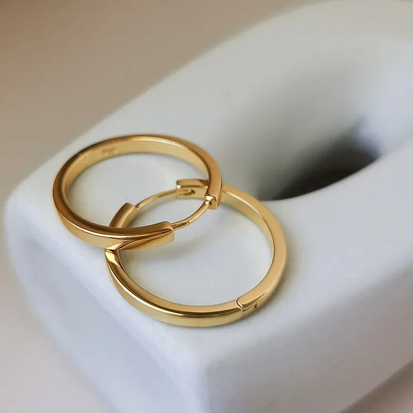 New Fashion Classics Simple Big Round Hoop Earrings for Women Circle Girls Shiny Delicate Party Womens Jewelry New Arrival 2025