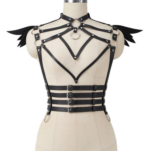 Fashion Belt Female Street Style Angel Wings Shape Suspenders for Women Casual Wild Decoration WaistBond Goth Clothing Accessoly