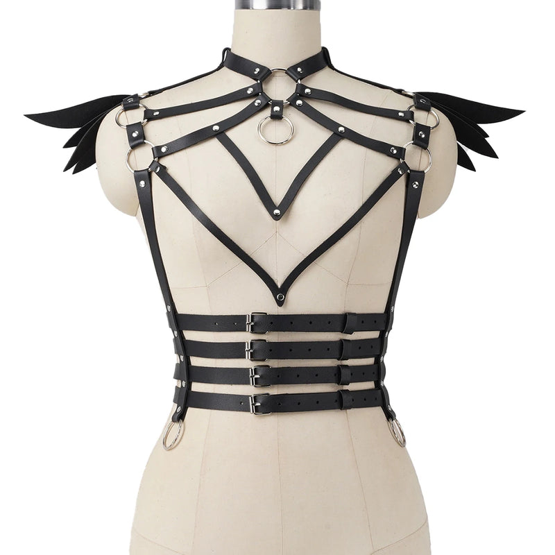 Fashion Belt Female Street Style Angel Wings Shape Suspenders for Women Casual Wild Decoration WaistBond Goth Clothing Accessoly