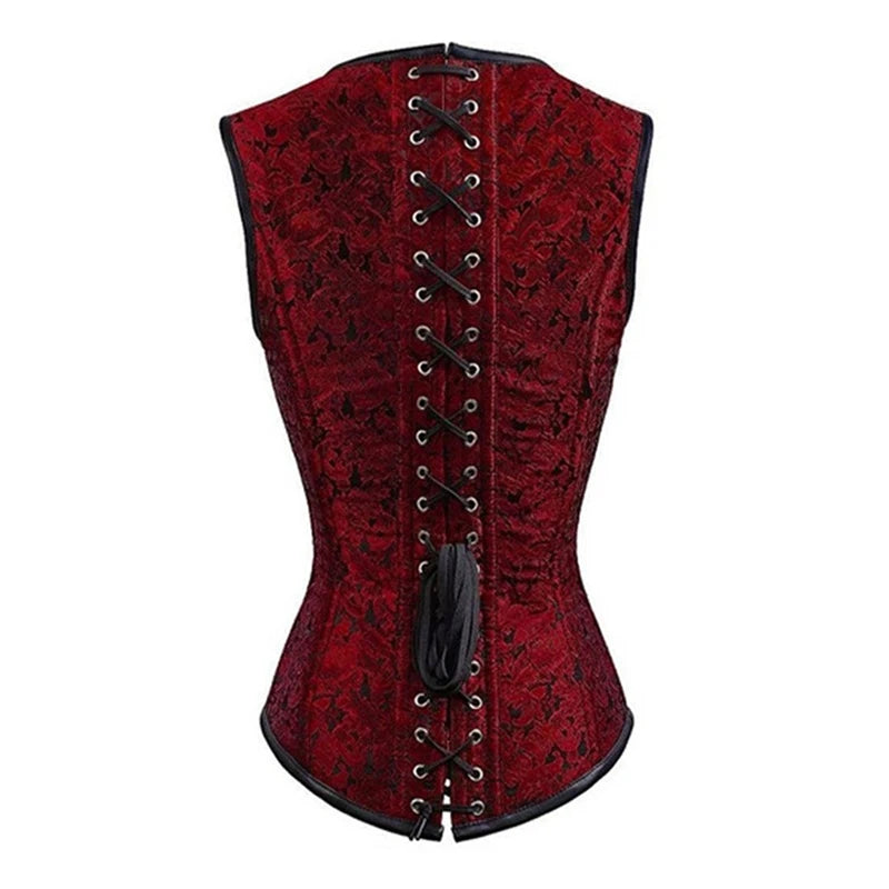 STEAMPUNK Steel Boned Corset Adjustable Straps