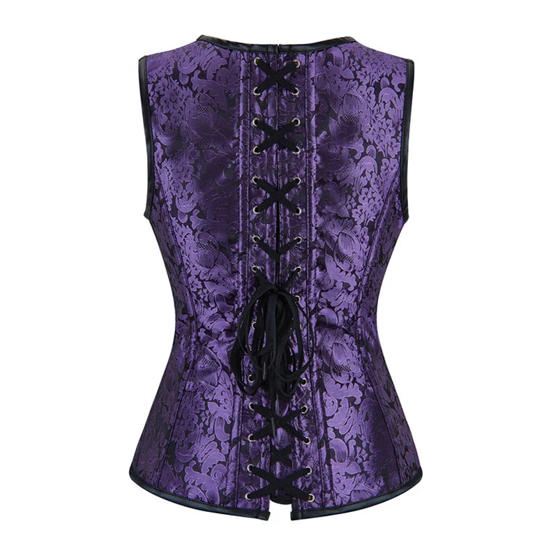 STEAMPUNK Steel Boned Corset Adjustable Straps