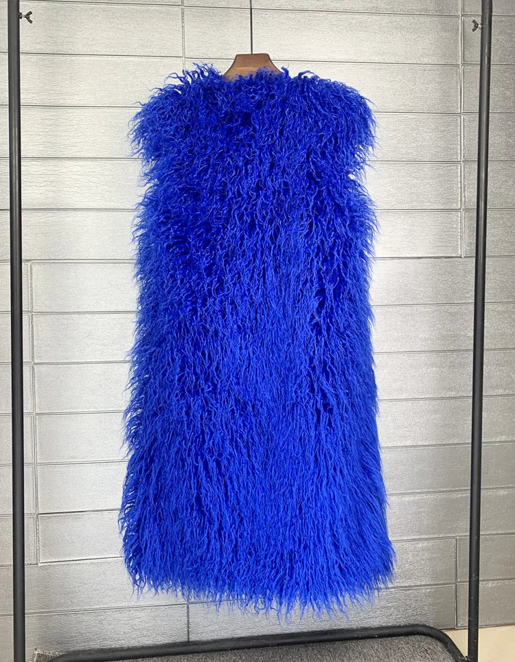 Long Faux Fur Vest
