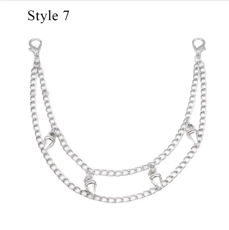 Y2k Metal Pearl Chain Strap For Bags Multi-layer Bag Chain For Handbag DIY Handles Star Pendant Shoulder Bag Chain Accessories
