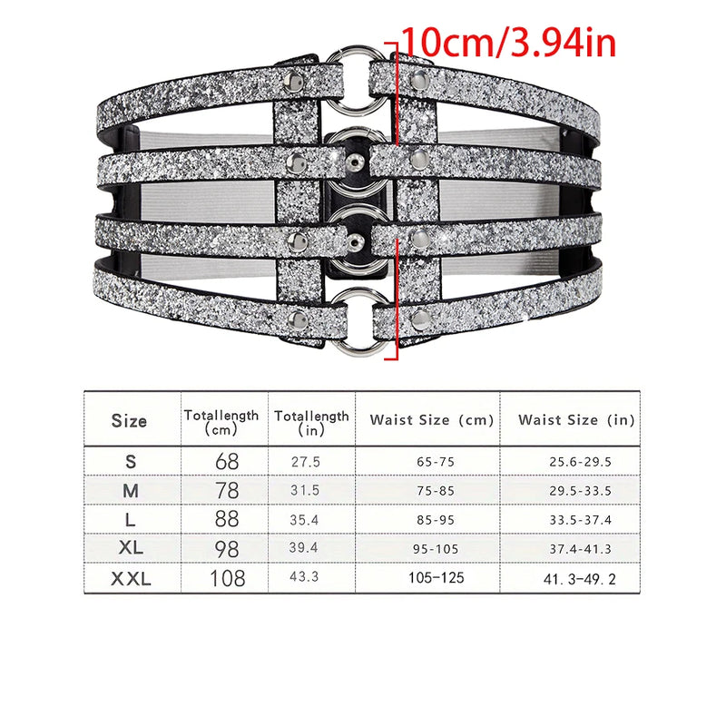 Wide Belt - Silver, Gold