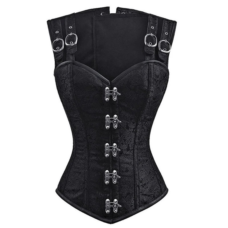 STEAMPUNK Steel Boned Corset Adjustable Straps