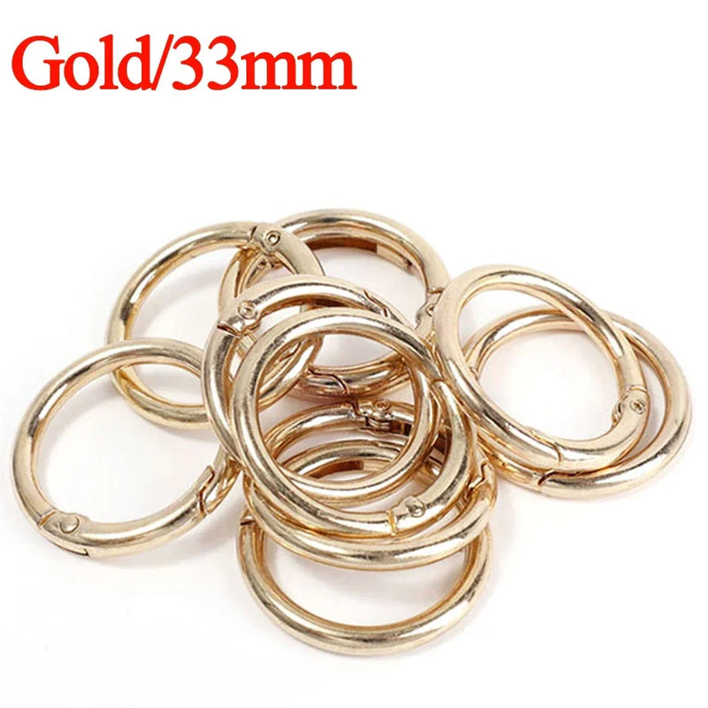 10/50pcs Metal O Ring Spring Clasps for DIY Fashion