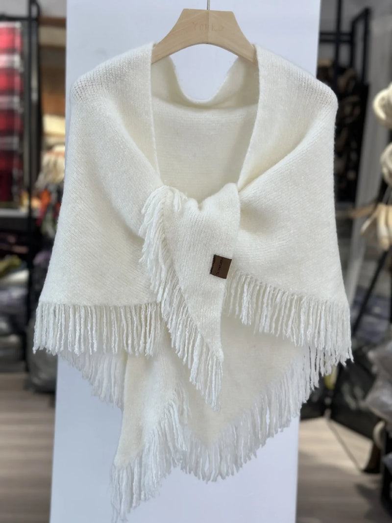 Knitted Scarf - Triangle Shawl