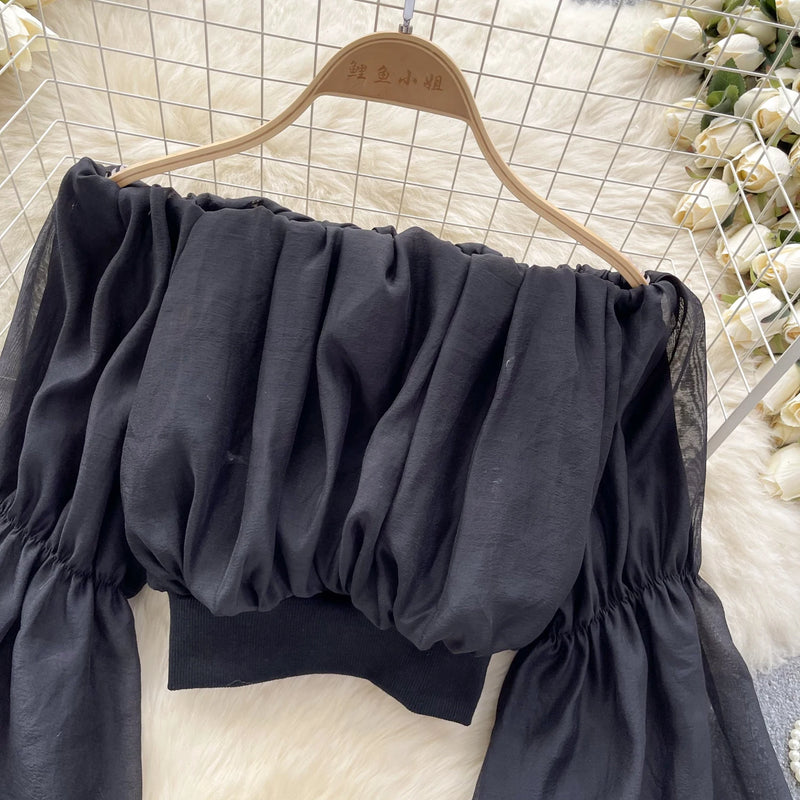 Shifon Shoulder Top