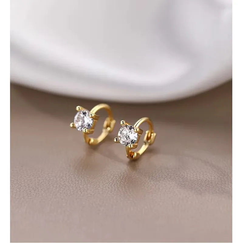 New Fashion Classics Simple Big Round Hoop Earrings for Women Circle Girls Shiny Delicate Party Womens Jewelry New Arrival 2025