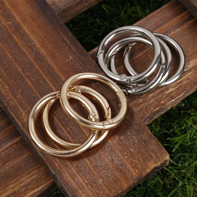 10/50pcs Metal O Ring Spring Clasps for DIY Fashion