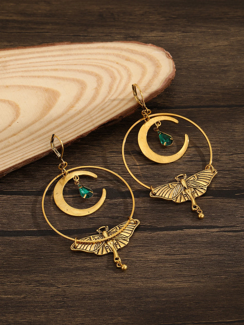 Luna Moth Fluttering Earrings