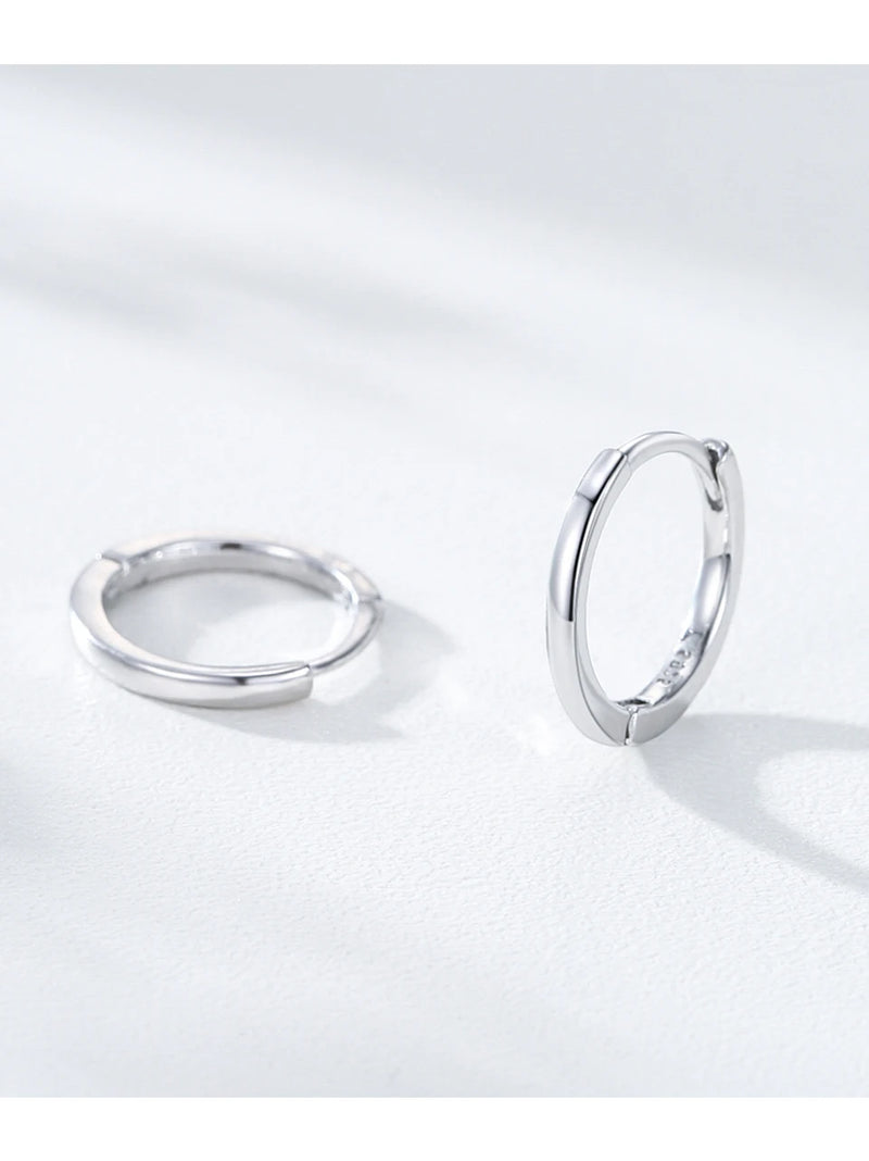 Ailmay 925 Sterling Silver Minimalist Classic Hoop Earrings, Cartilage Piercing Earrings For Women Everyday Wear And As Gifts