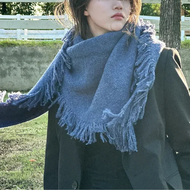 Knitted Scarf - Triangle Shawl