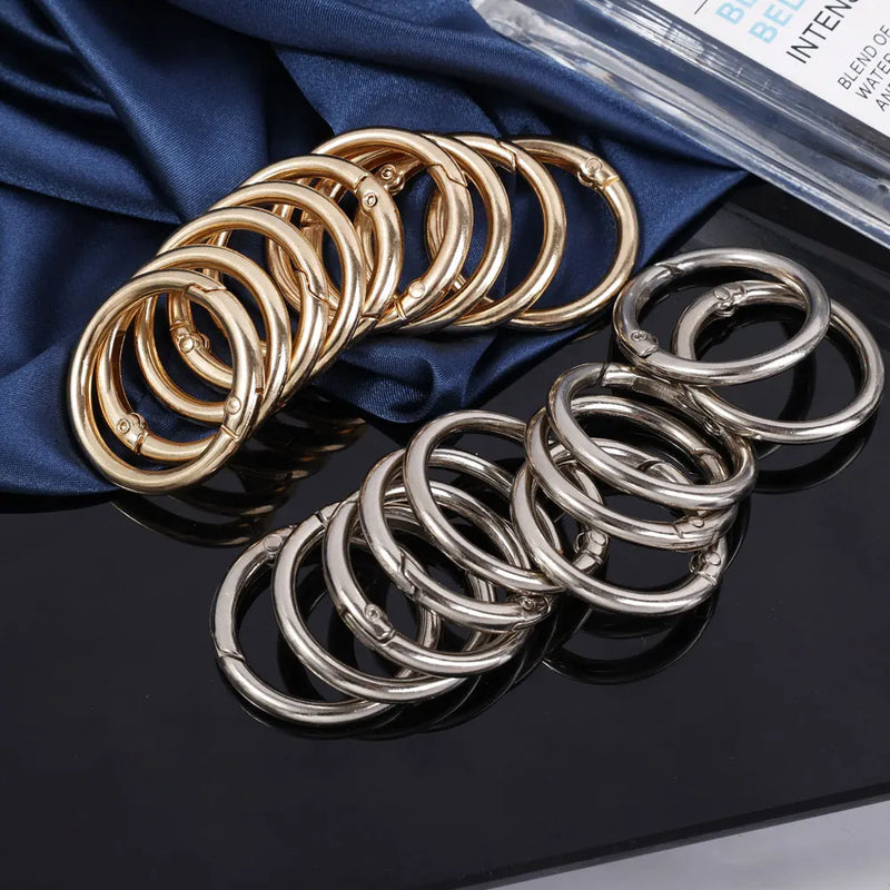 10/50pcs Metal O Ring Spring Clasps for DIY Fashion
