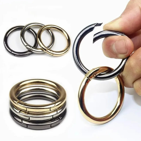 10/50pcs Metal O Ring Spring Clasps for DIY Fashion