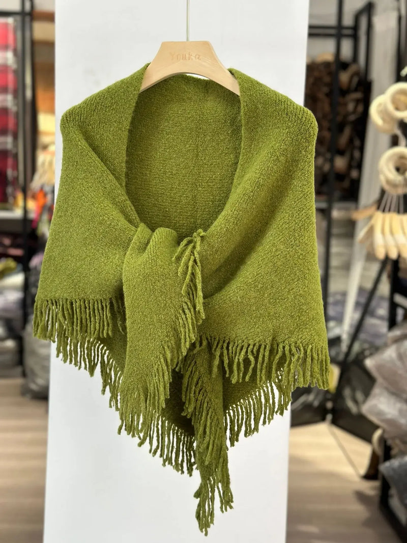 Knitted Scarf - Triangle Shawl