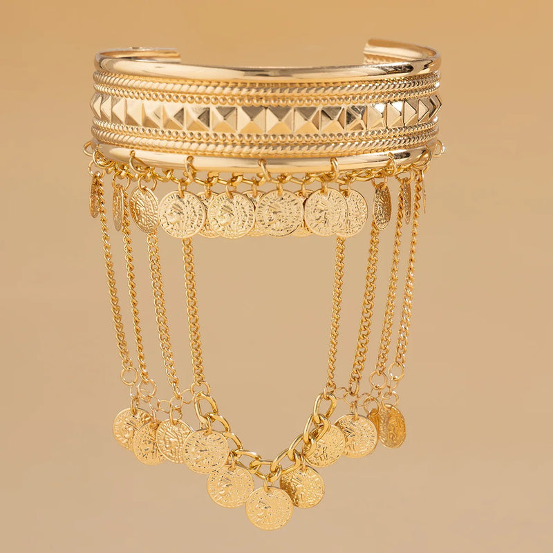 Cuff Bracelet - Arm Bangles Coins