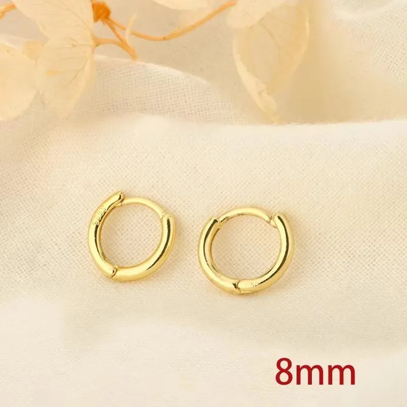 New Fashion Classics Simple Big Round Hoop Earrings for Women Circle Girls Shiny Delicate Party Womens Jewelry New Arrival 2025