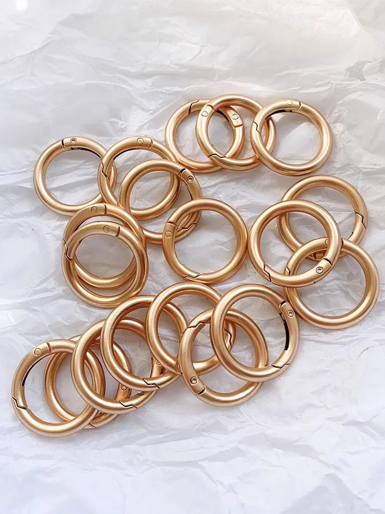 10/50pcs Metal O Ring Spring Clasps for DIY Fashion